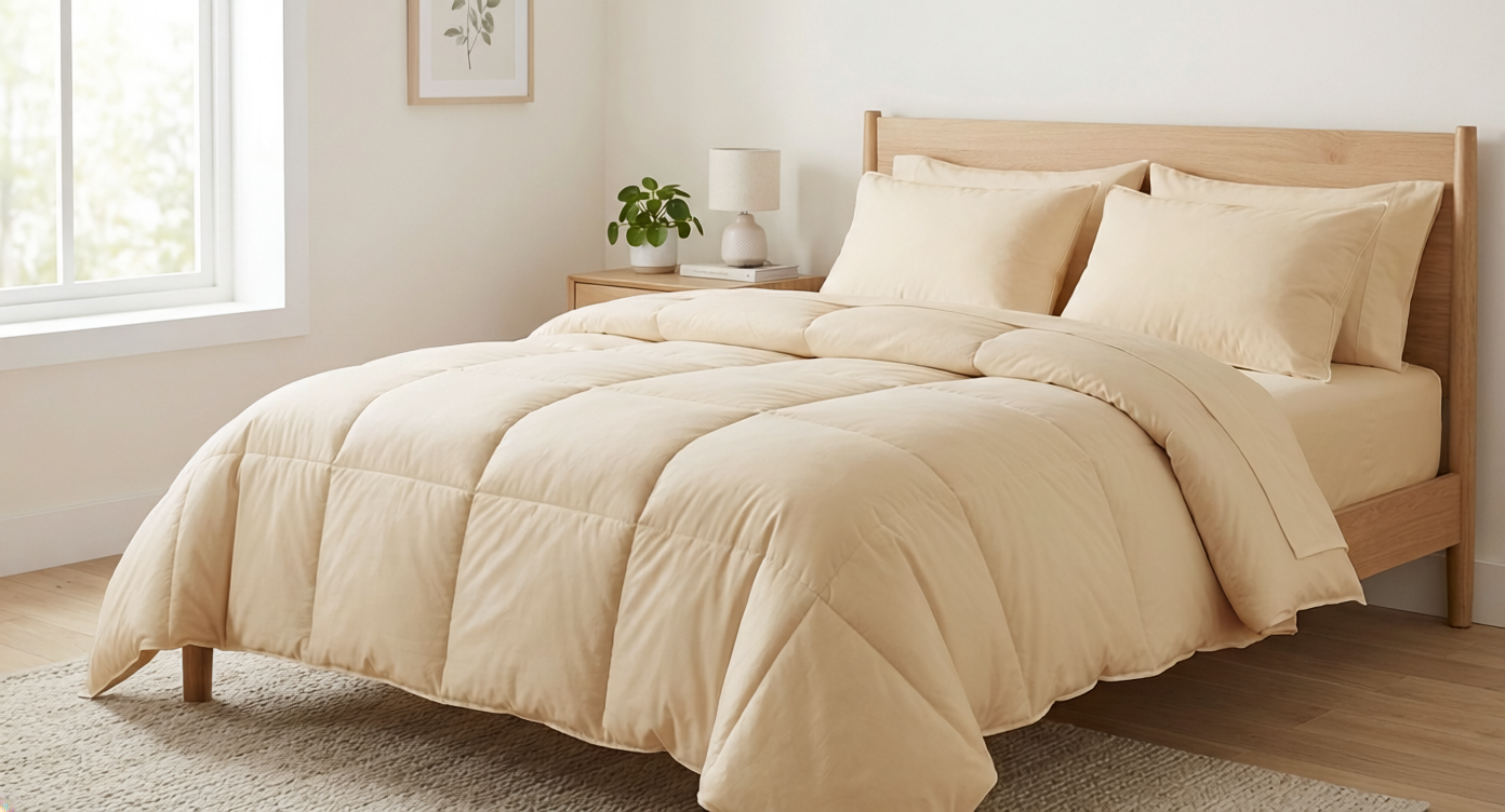 Couette Beige Clair Naturelle – Élégance Intemporelle